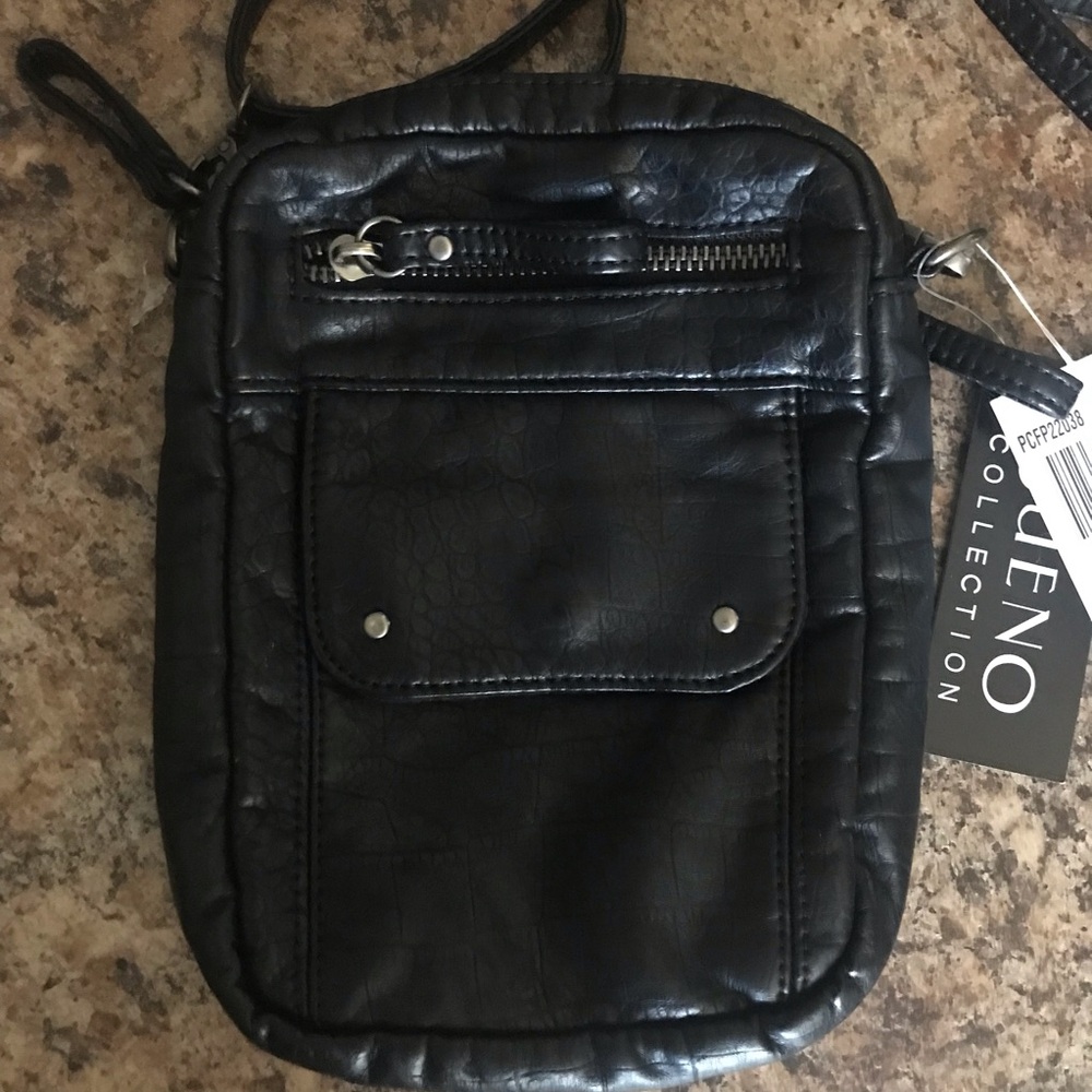 Woman’sBrand New Bueno Black Small Crossbody Bag/Adjustable Strap/Tags Attached